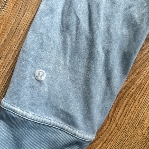 Lululemon Wunder Under Crop 23" Ribbed leggings in Washed Moon Blue. Size 4. - Picture 7 of 8